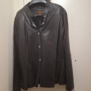 BLACK LEATHER JACKET.